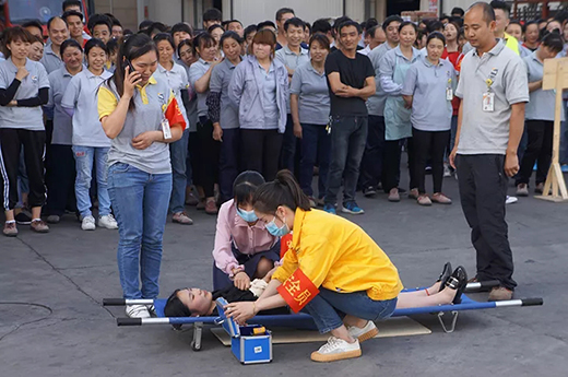 上9国际站备用2019年上半年消防演习现场